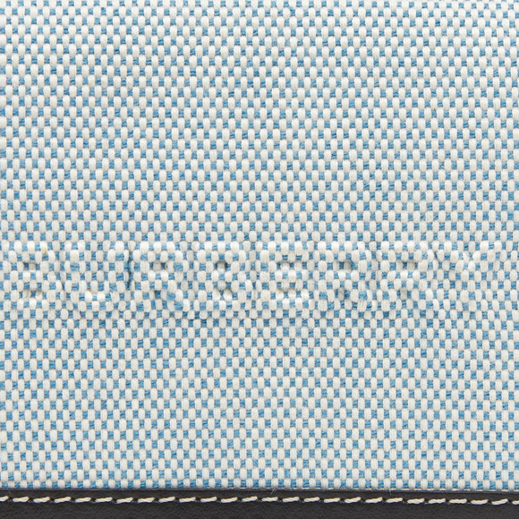 BURBERRY Light Blue/Black Canvas and Leather Luna French Wallet - Picture 6 of 8